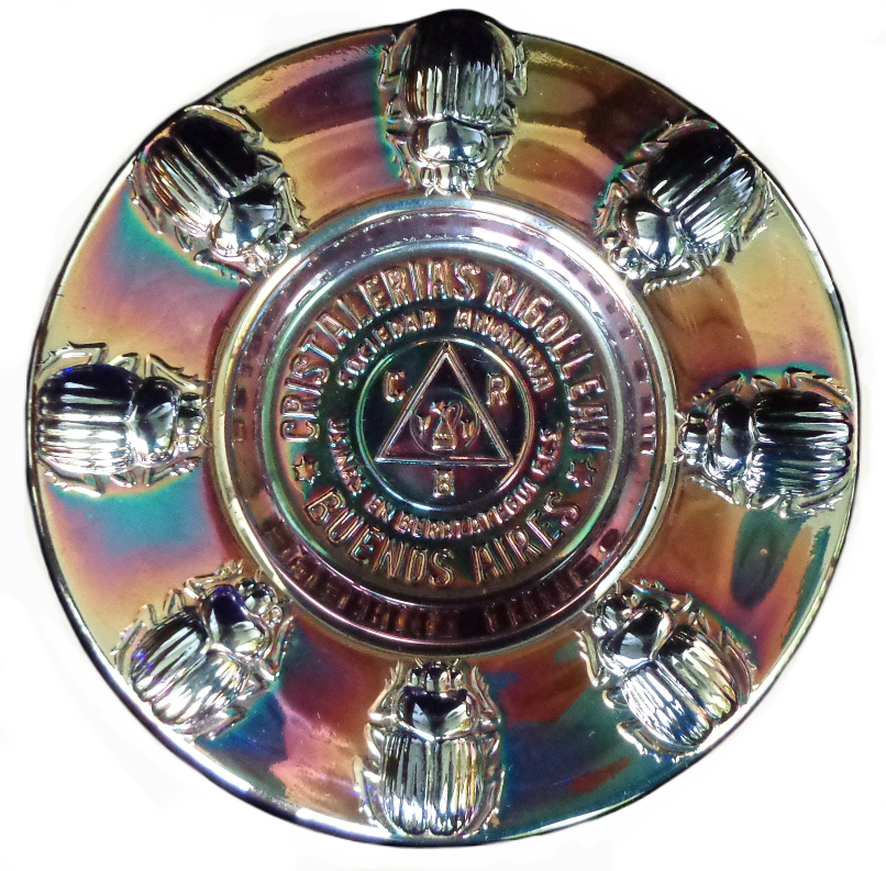 radium glass ashtray