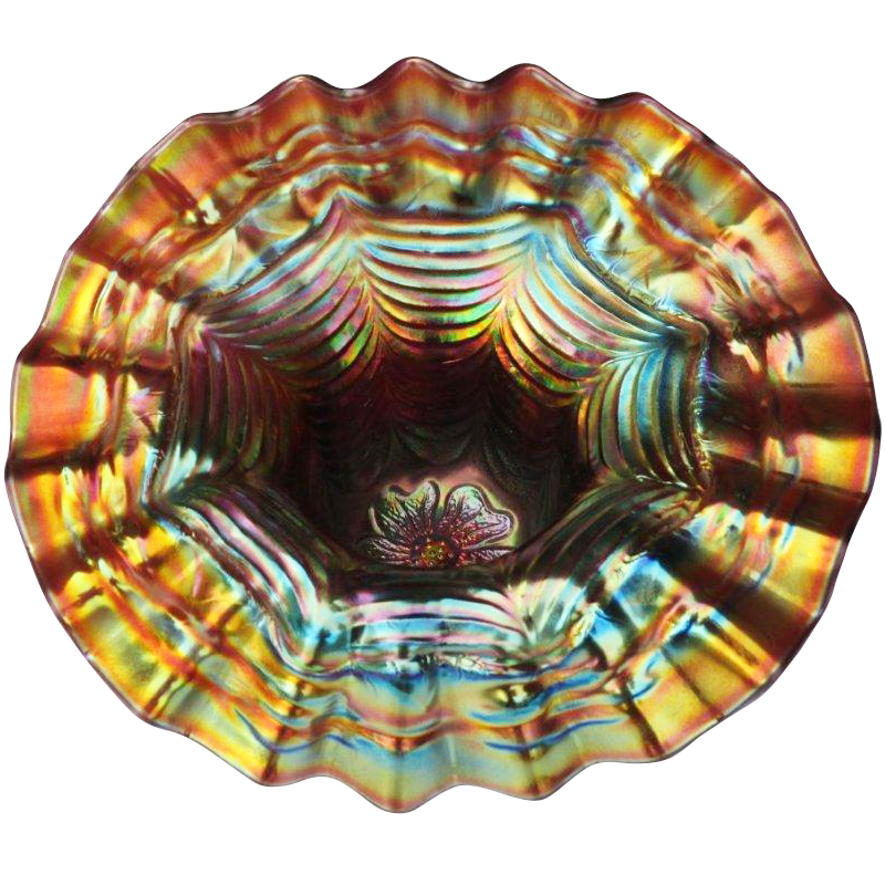 Download Dugan Daisy Web Purple JIP Hat Vase: Carnival Glass Showcase Yellowimages Mockups