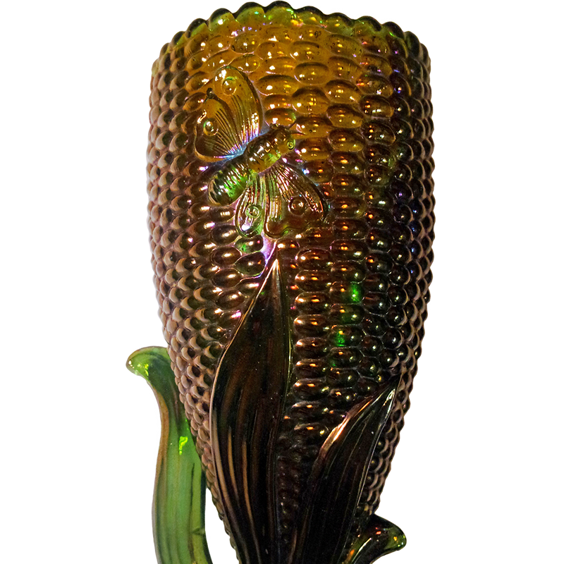 Download Millersburg Butterfly & Corn Green Vase: Carnival Glass ... Yellowimages Mockups