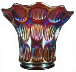 Fenton Diamond & Rib Purple Jardiniere Whimsey Vase