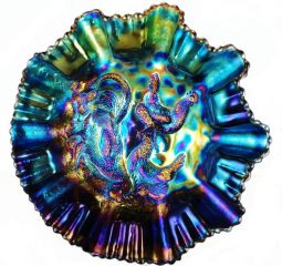 Dugan Farmyard Purple 3/1 Edge "Bowl of Many Colors"