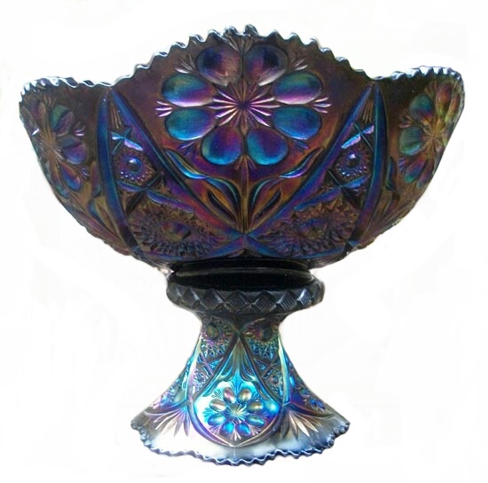 Imperial Four Seventy Four Amethyst Punch Bowl Set Carnival Glass Showcase