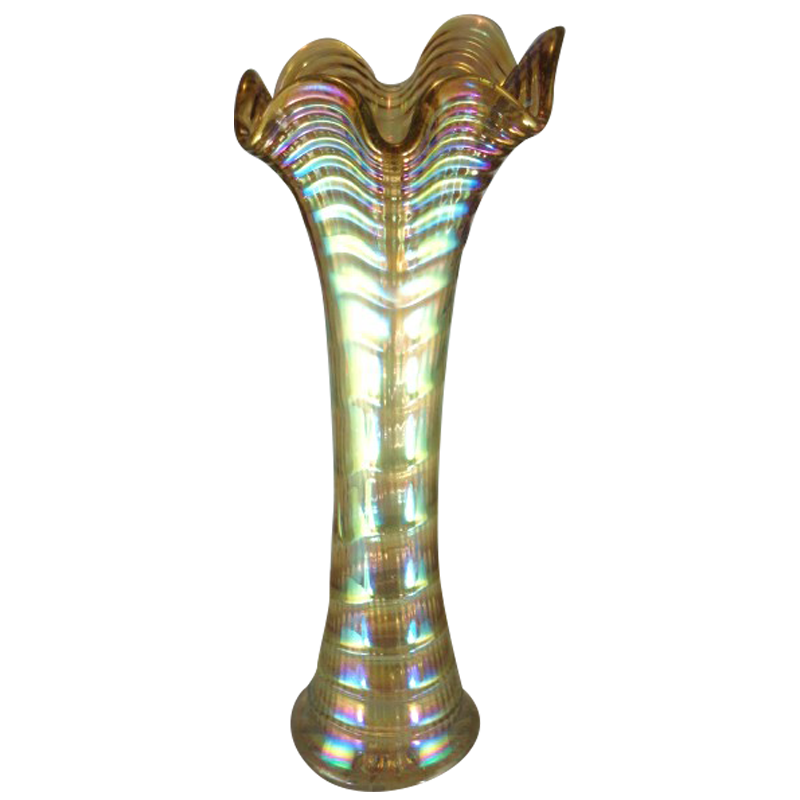 Imperial Ripple Clambroth Standard Size Vase Carnival Glass Showcase