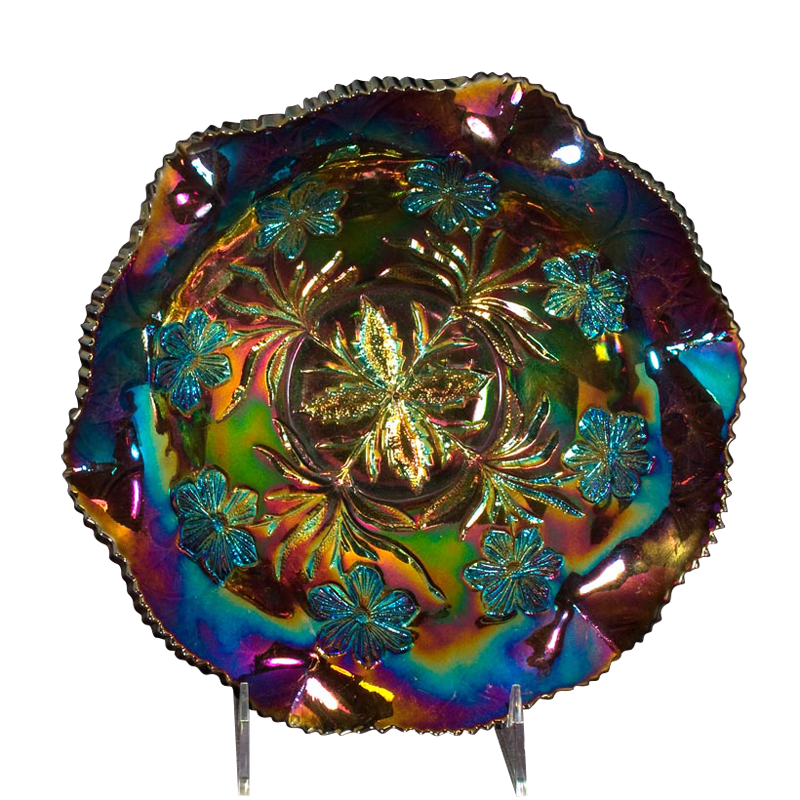 Millersburg Primrose Amethyst Bowl Carnival Glass Showcase