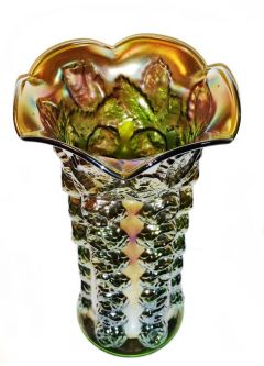Millersburg Rose Columns Green Vase