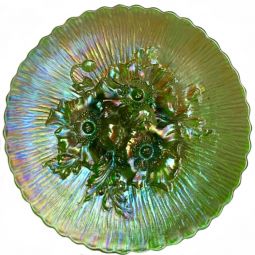 Northwood Poppy Show Green Plate